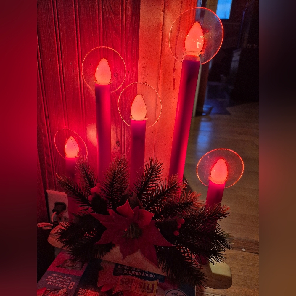 Vintage Holiday Candle Decoration